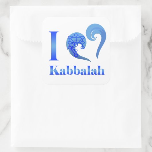 I love Kabbalah Rectangular Sticker (Tas)