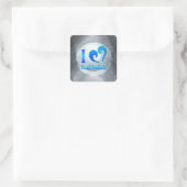 I love Kabbalah  Vierkante Sticker (Tas)