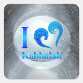 I love Kabbalah  Vierkante Sticker (Voorkant)