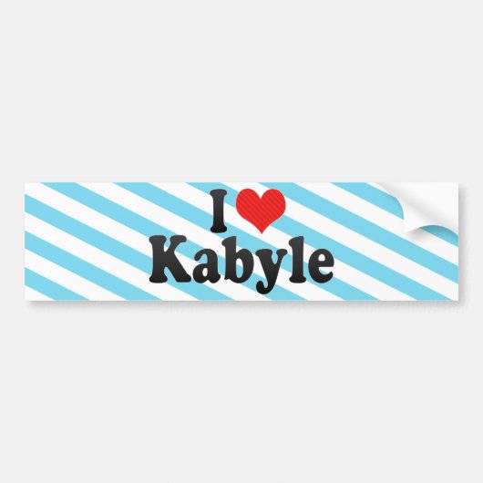 I Love Kabyle Bumpersticker (Voorkant)
