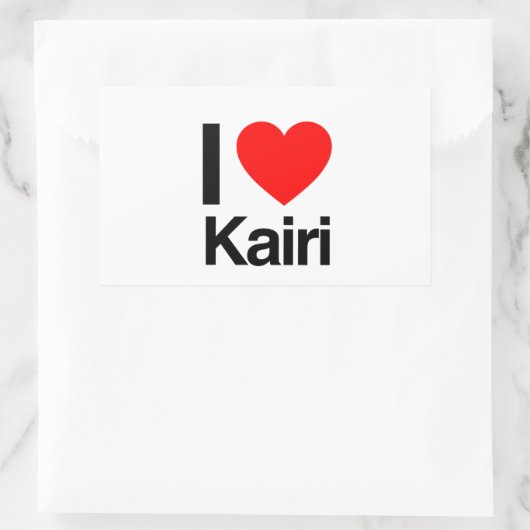 i love kairi rechthoekige sticker (Tas)