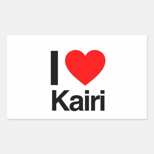 i love kairi rechthoekige sticker (Voorkant)