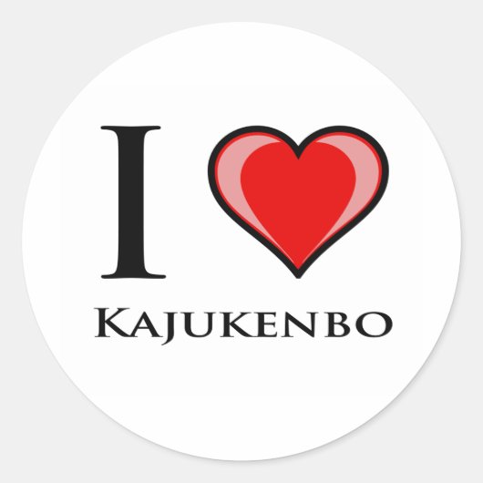I Love Kajukenbo Ronde Sticker (Voorkant)