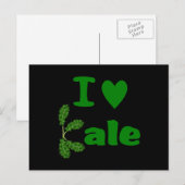 I Love Kale (I Heart Kale) Vegetable/Gardener Briefkaart (Voorkant / Achterkant)