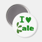 I Love Kale (I Heart Kale) Vegetable/Gardener Magneet (Voorkant / Achterkant)