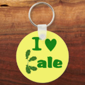I Love Kale (I Heart Kale) Vegetable/Gardener Sleutelhanger (Voorkant)