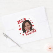 I Love Kamala Harris 2020 Ronde Sticker (Envelop)