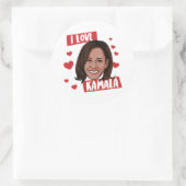 I Love Kamala Harris 2020 Ronde Sticker (Tas)