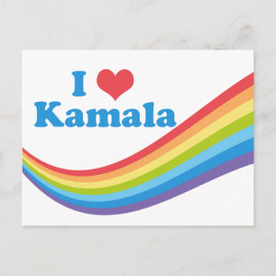 I Love Kamala Harris Cute Rainbow Briefkaart