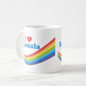 I Love Kamala Harris Cute Rainbow Koffiemok (Voorkant links)