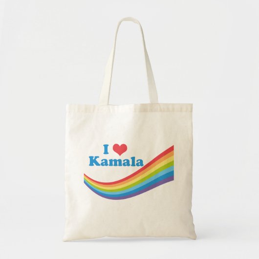 I Love Kamala Harris Rainbow Tote Bag (Voorkant)