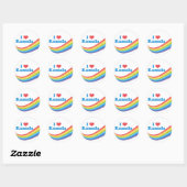 I Love Kamala Rainbow Ronde Sticker (Vel)