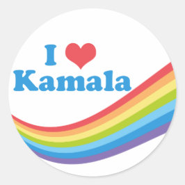 I Love Kamala Rainbow Ronde Sticker