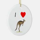 I Love Kangaroos (2) Keramisch Ornament (Rechts)