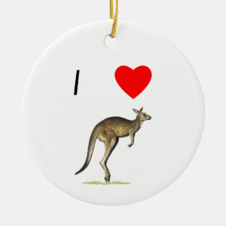 I Love Kangaroos (2) Keramisch Ornament