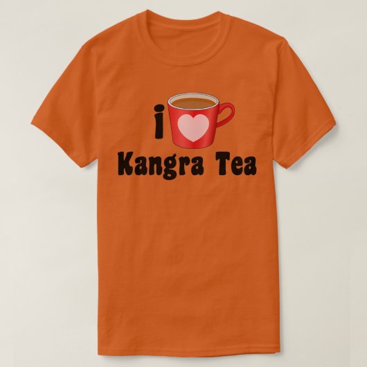 I Love Kangra Tea Design for Tea Lovers T-shirt (Design voorkant)