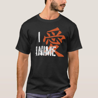 I Love (kanji) Anime T-shirt