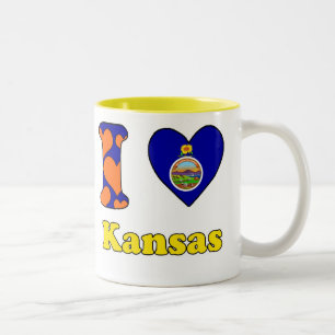 I love Kansas Tweekleurige Koffiemok