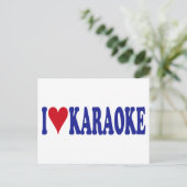I Love Karaoke Briefkaart (Staand voorkant)