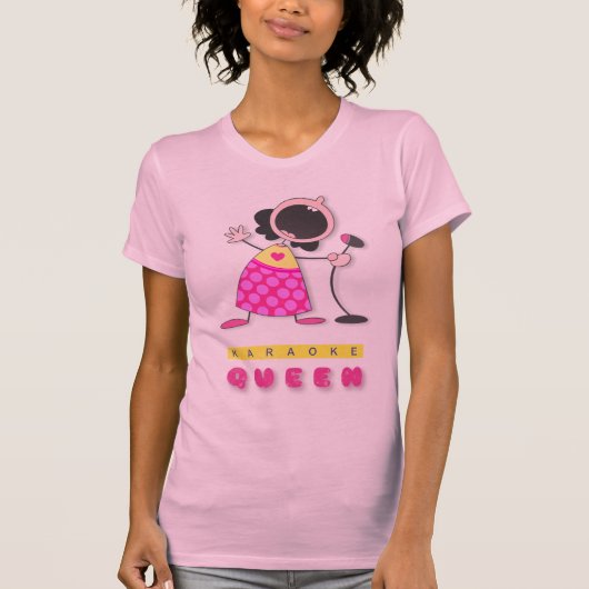 I Love Karaoke | Karaoke Queen T Shirt (Voorkant)