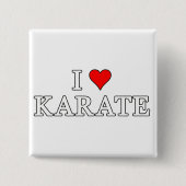 I Love Karate Button (Voorkant)