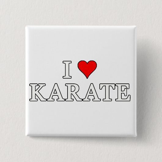 I Love Karate Button (Voorkant)