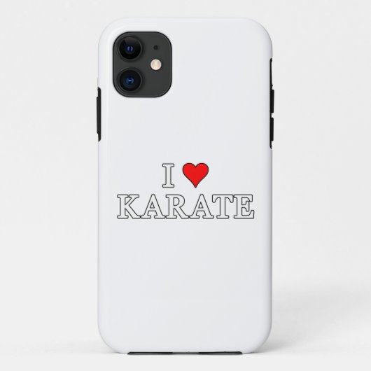 I Love Karate Phone Case (Achterkant)