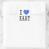 I Love KART Vierkante Sticker (Tas)