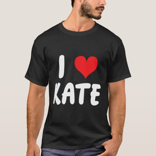 I Love Kate - Hart - Naam T-shirt (Voorkant)