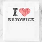 I-love-Katowice Rechthoekige Sticker (Tas)