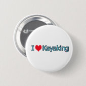 I Love Kayaking Logo Ronde Button 5,7 Cm (Voorkant /achterkant)