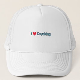 I Love Kayaking Logo Trucker Pet