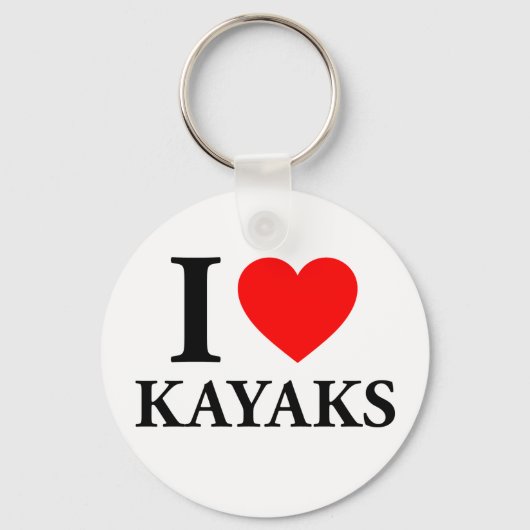 I Love Kayaks Sleutelhanger (Voorkant)