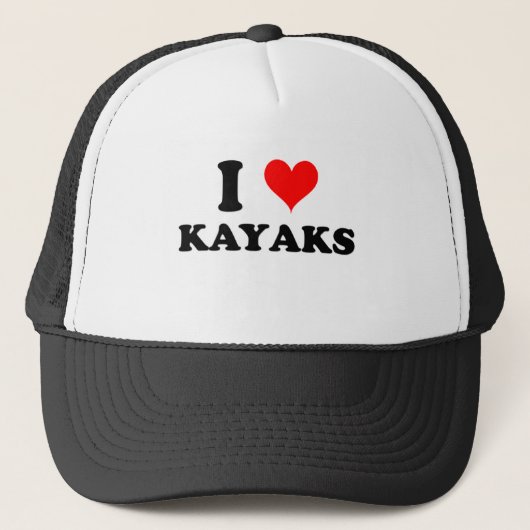 I Love Kayaks Trucker Pet (Voorkant)