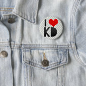 I Love KD Ronde Button 5,7 Cm (In situ)