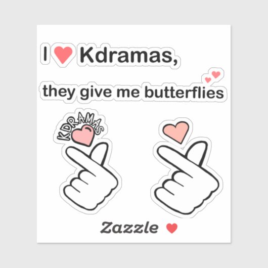 I Love Kdramas (3 sticker set) (Vel)