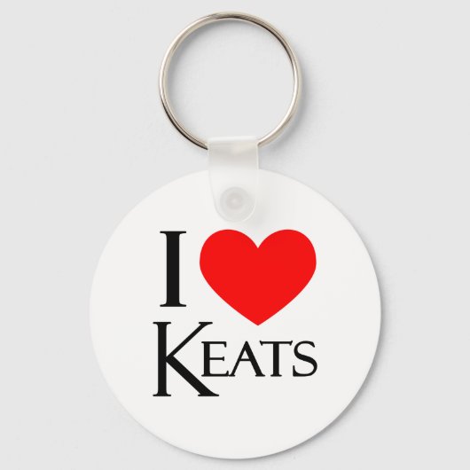 I Love Keats Sleutelhanger (Voorkant)