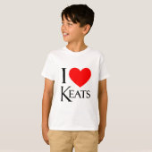 I Love Keats T-shirt (Voorkant volledig)
