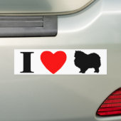 I Love Keeshonden Bumpersticker (Op auto)