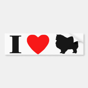 I Love Keeshonden Bumpersticker