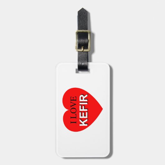 I Love Kefir Bagagelabel (Voorkant verticaal)