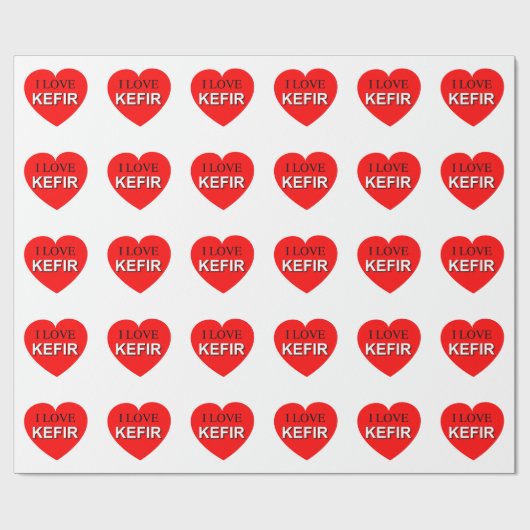 I Love Kefir Cadeaupapier (Vlak)