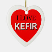 I Love Kefir Keramisch Ornament (Rechts)
