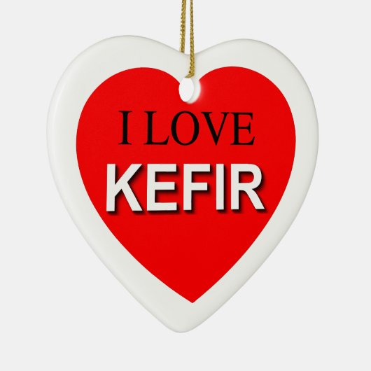 I Love Kefir Keramisch Ornament (Rechts)