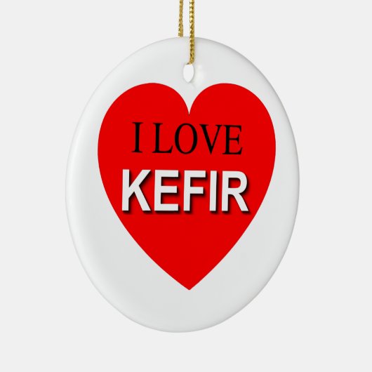 I Love Kefir Keramisch Ornament (Rechts)