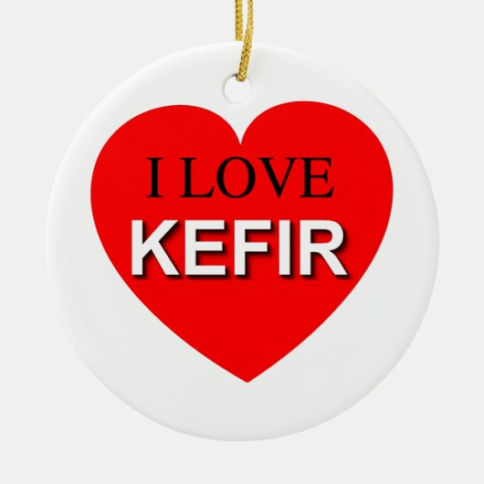 I Love Kefir Keramisch Ornament (Voorkant)