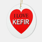 I Love Kefir Keramisch Ornament (Links)