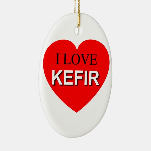 I Love Kefir Keramisch Ornament (Rechts)