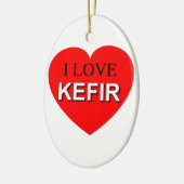 I Love Kefir Keramisch Ornament (Links)