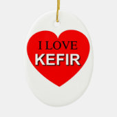 I Love Kefir Keramisch Ornament (Voorkant)